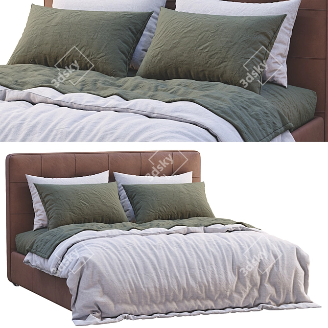 Boconcept Mezzo Bed: Modern Design for a Cozy Night's Sleep 3D model image 5