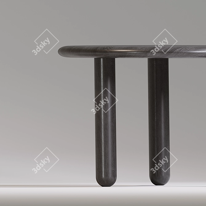 Exquisite Black Oak Coffee Table 3D model image 2
