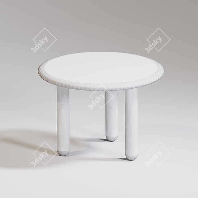 Exquisite Black Oak Coffee Table 3D model image 3