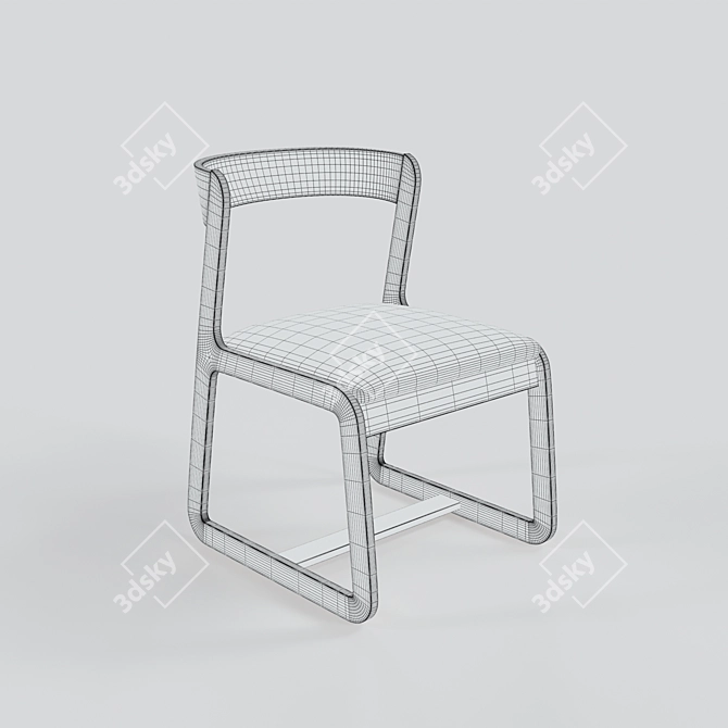 Vintage Italian Midcentury Chairs by Willy Rizzo 3D model image 6