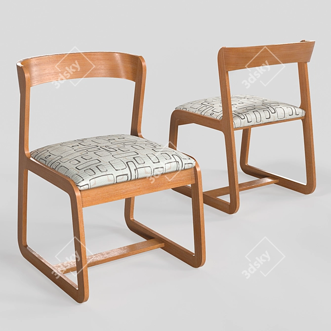 Vintage Italian Midcentury Chairs by Willy Rizzo 3D model image 9