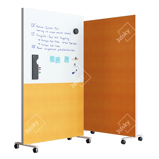 PolyVision WhiteBoard Texture Mobile Panel 3D model image 3