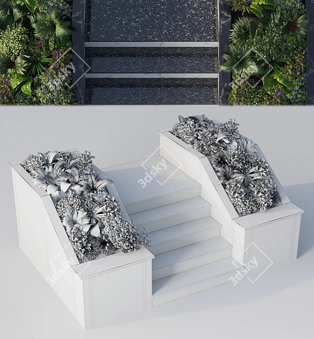 Exquisite Outdoor Plant Collection 3D model image 6