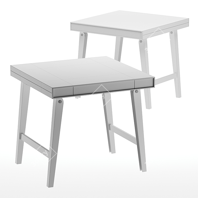 Sleek Folding Coffee Table 3D model image 4