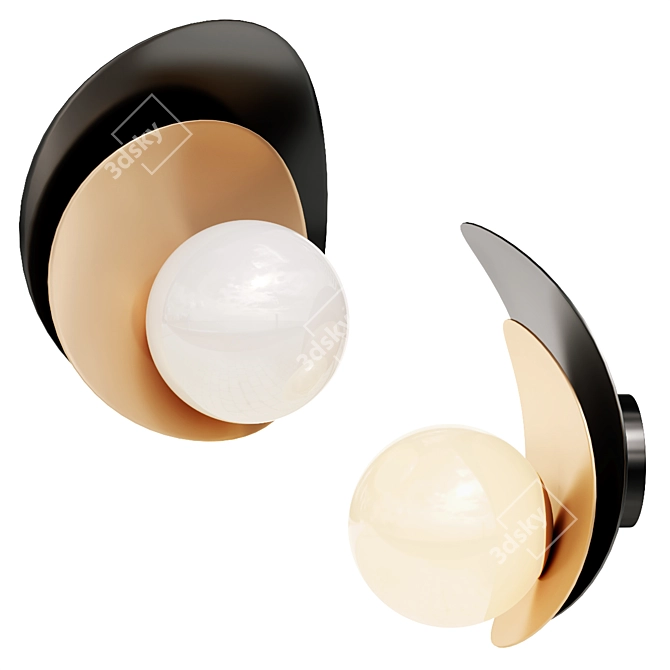 Sophisticated and Sleek Olivia Wall Lamp 3D model image 1