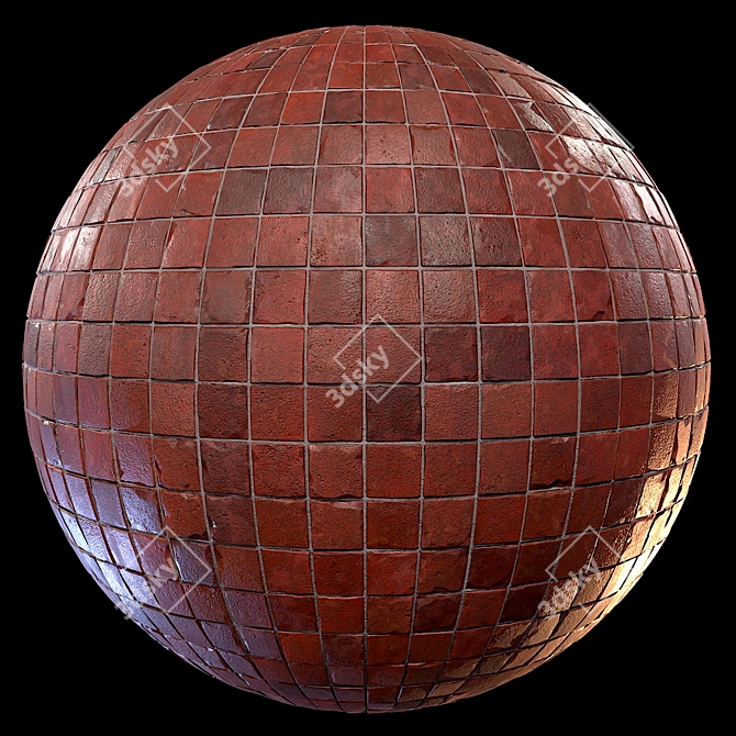 Seamless Wall Brick Texture - PBR 3D model image 1