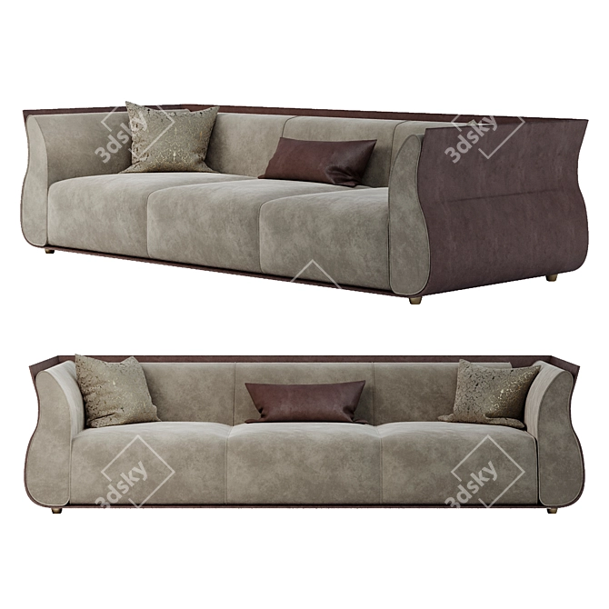 Modern Comfort: Cally Sofa Set 3D model image 1