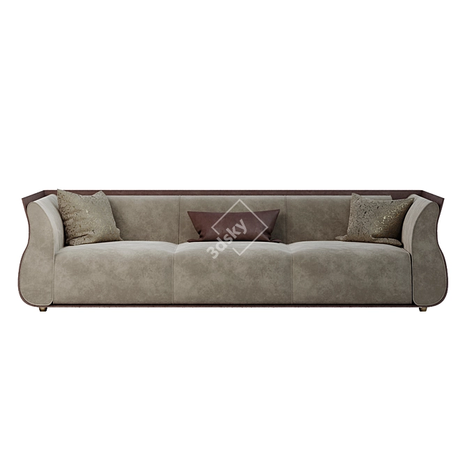 Modern Comfort: Cally Sofa Set 3D model image 3