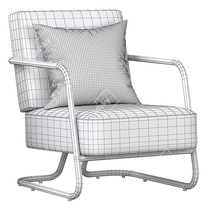 Stylish ITALINI Armchair STEFANIA 3D model image 5