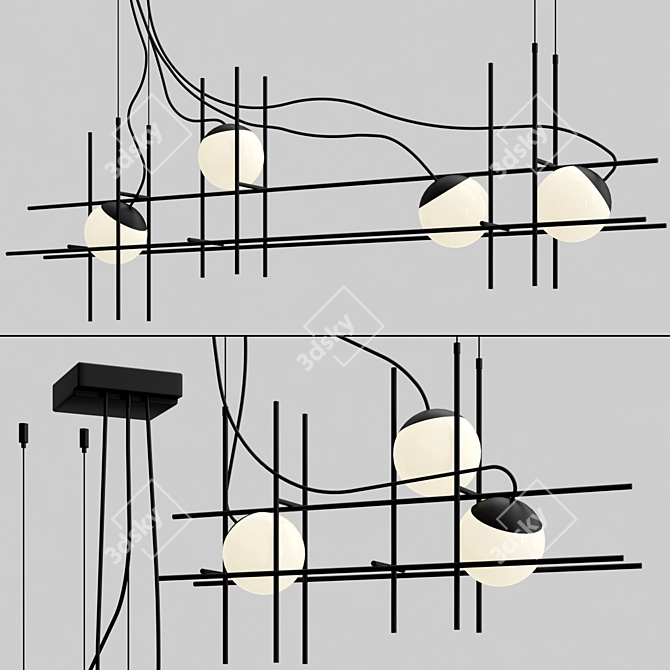 Elegant Plot Frame SP Pendant 3D model image 1