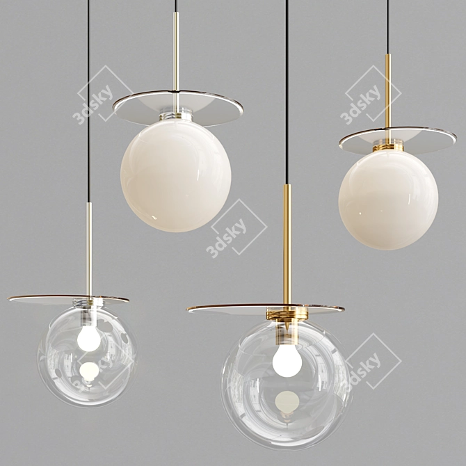 Elegant Umbra Pendant Light 3D model image 2