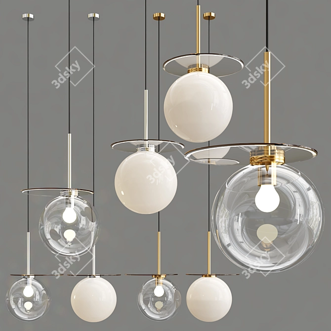 Elegant Umbra Pendant Light 3D model image 3