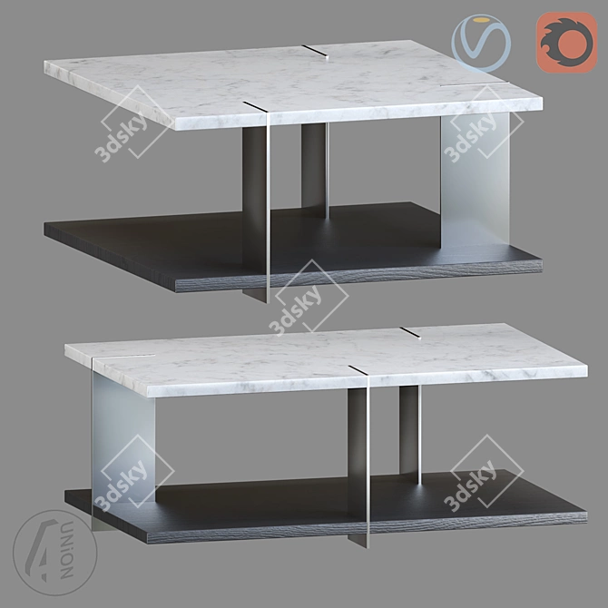 Modern Black Table TB-0060 3D model image 1