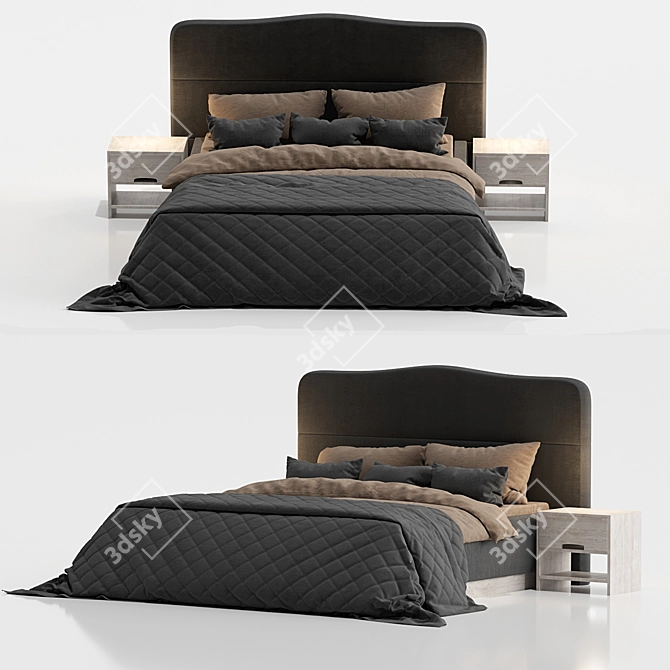 2015 Modern Millimeters Bed 3D model image 1