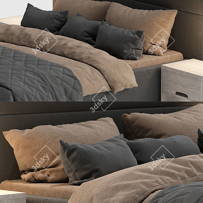 2015 Modern Millimeters Bed 3D model image 2