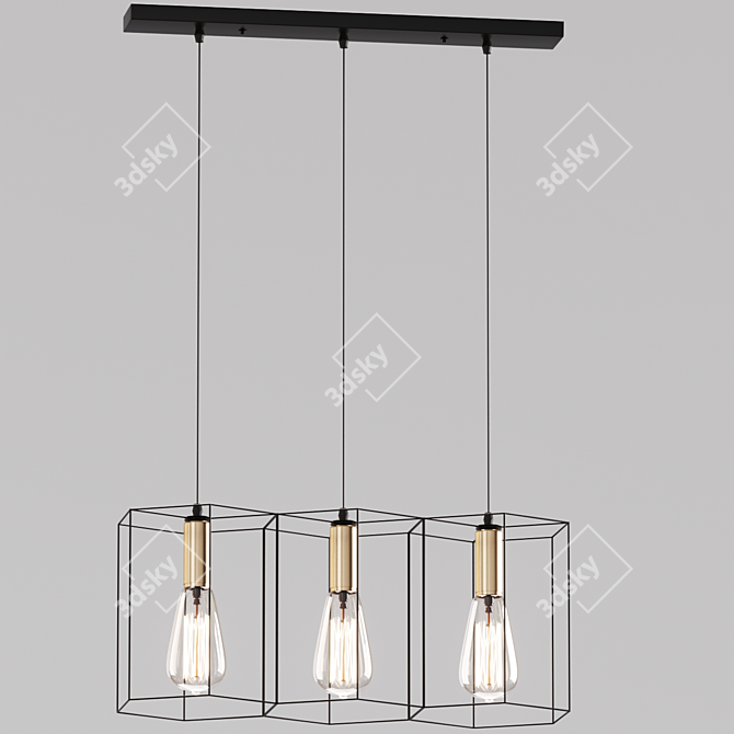 Elegant Hanging Lamps: Illuminate Your Space 3D model image 2