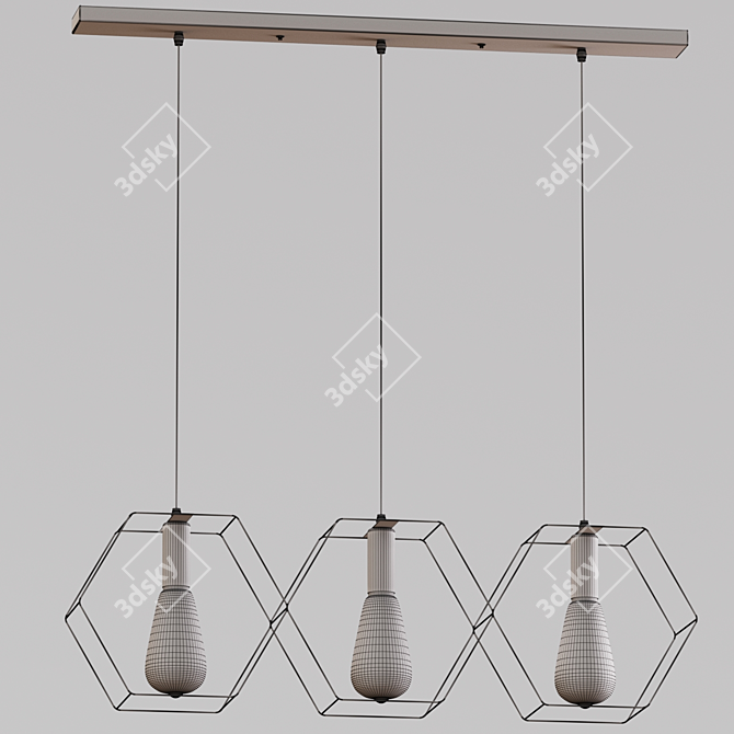 Elegant Hanging Lamps: Illuminate Your Space 3D model image 5