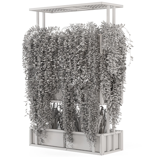 Metal Stand Indoor Hanging Plants Set 3D model image 7