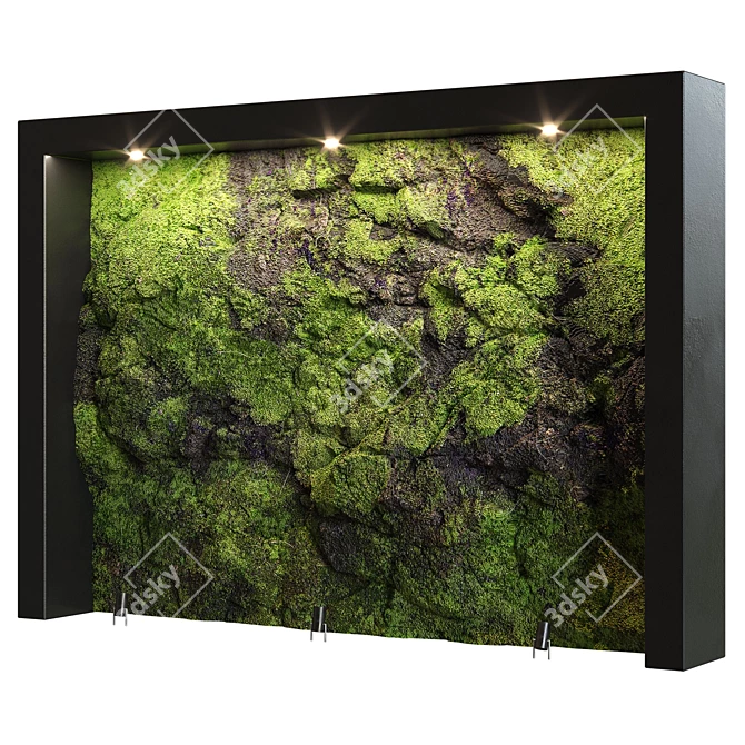 Green Natural Stone Wall1 - 2015 Edition 3D model image 2