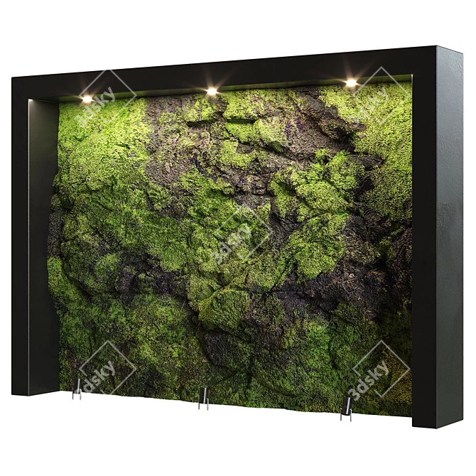 Green Natural Stone Wall1 - 2015 Edition 3D model image 8