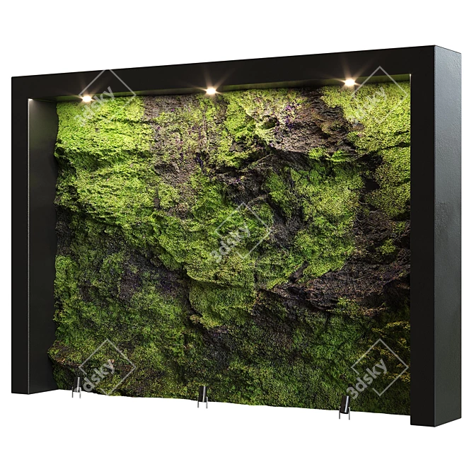 Green Natural Stone Wall1 - 2015 Edition 3D model image 9