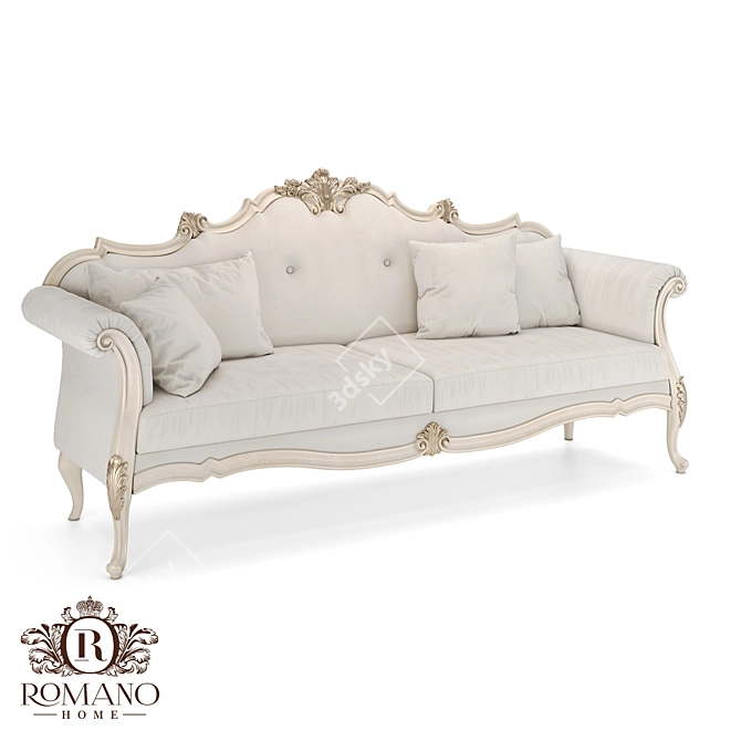 Title: Lorenzo Romano Handmade Sofa 3D model image 1