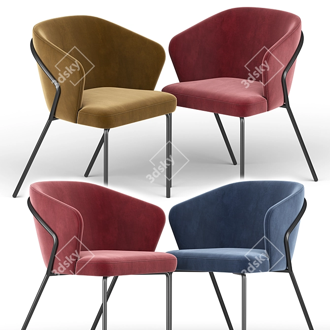 Elegant Corfu Chair - Sophisticated Design for Stylish Interiors 3D model image 2