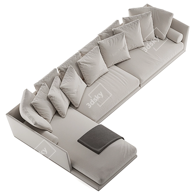 Elegant B&B Italia Noonu L Sofa 3D model image 6