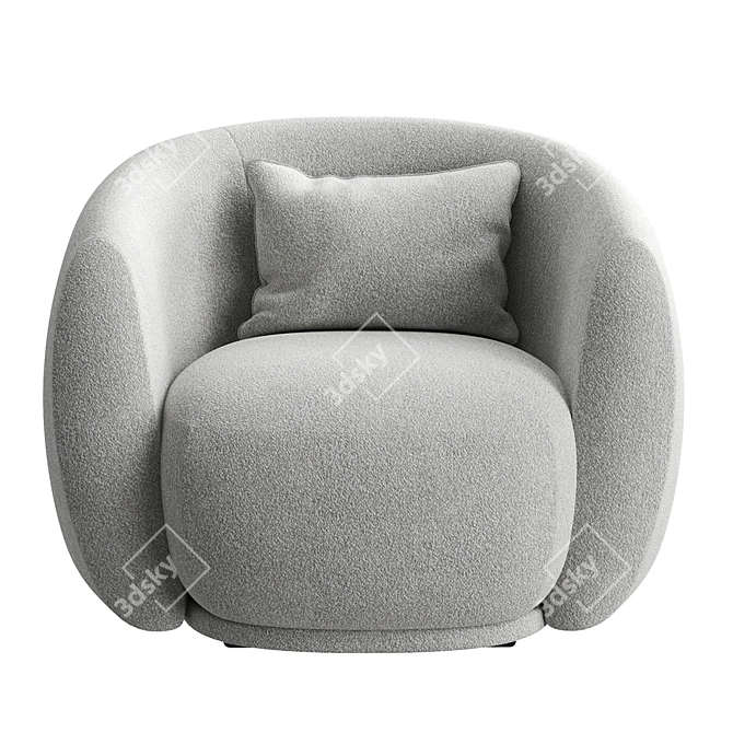 Moroso Pacific Chair: Modern Design with Textured Upholstery 3D model image 4