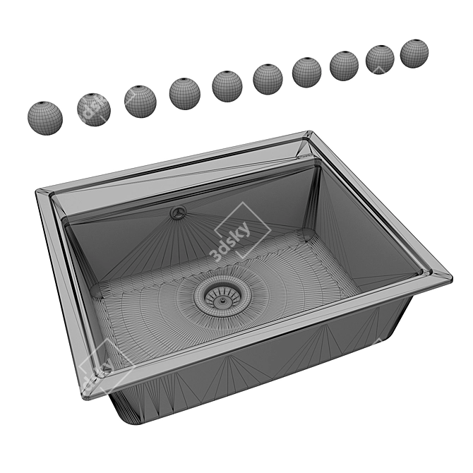 Florentina Lipsi 600 OM: Elegant and Practical Compact Kitchen Sink 3D model image 2