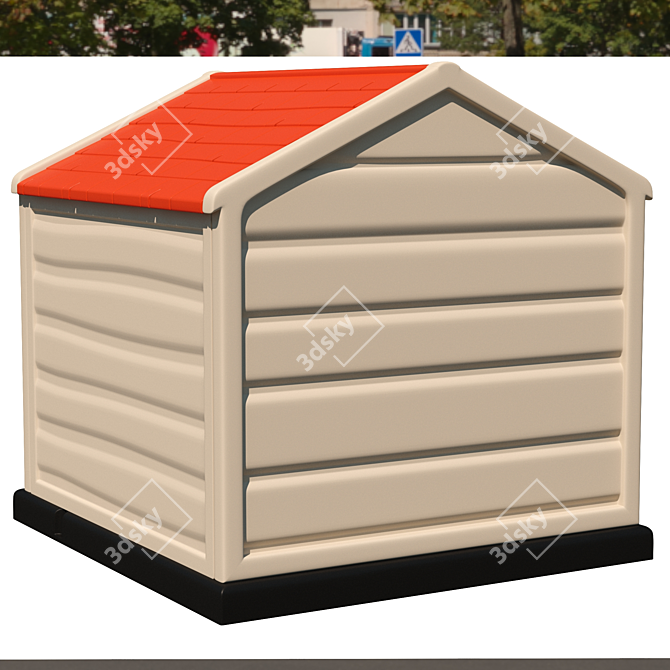 3D Dog Kennel: Stylish and Functional 3D model image 2