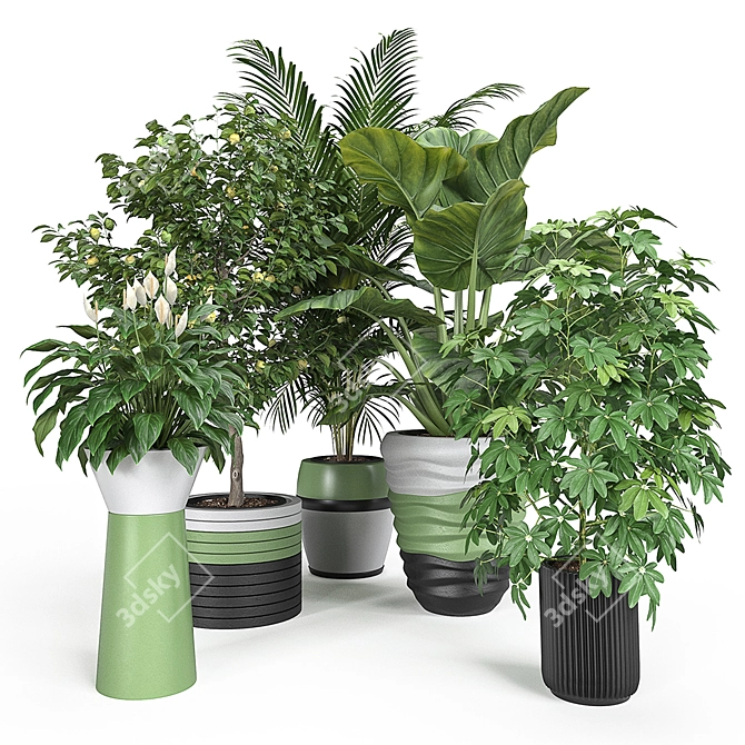 Exquisite Indoor & Outdoor Plant Set 3D model image 4