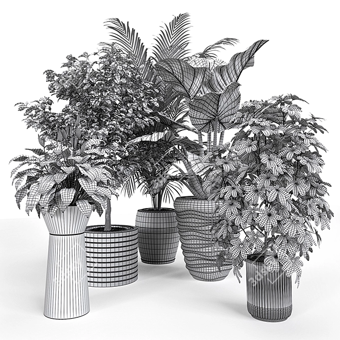 Exquisite Indoor & Outdoor Plant Set 3D model image 5