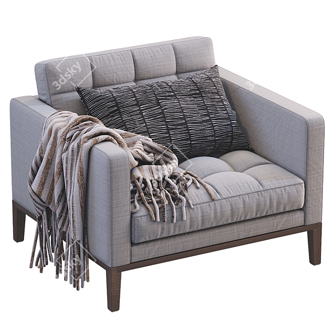 Bebitalia AC Lounge Armchair: Contemporary Comfort 3D model image 2