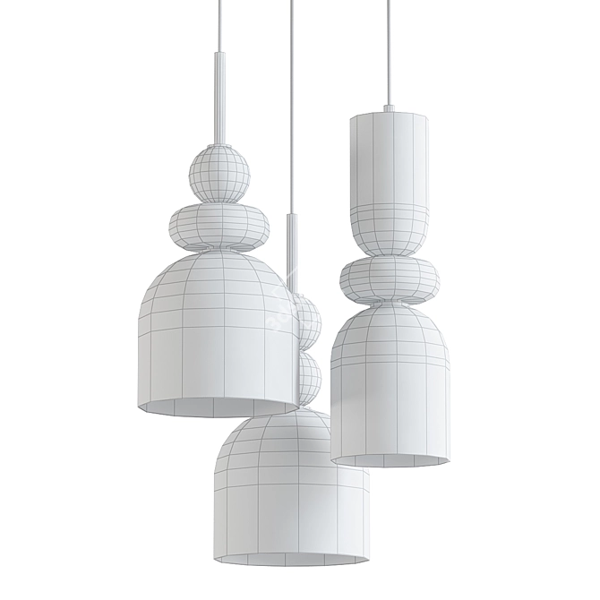 Whit Pendant Lamp: Vibrant Multi-Colored Design 3D model image 2