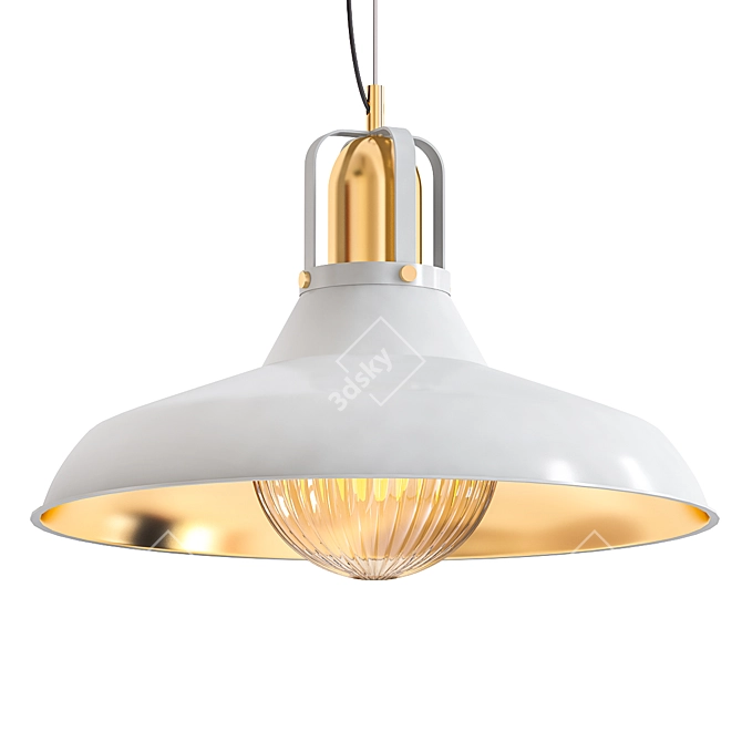 Brooklyn Pendant Light - Brushed Brass 3D model image 1