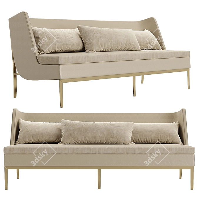 Bruno Moinard Edition Sofa | Courtrai - Luxurious French Craftsmanship 3D model image 1