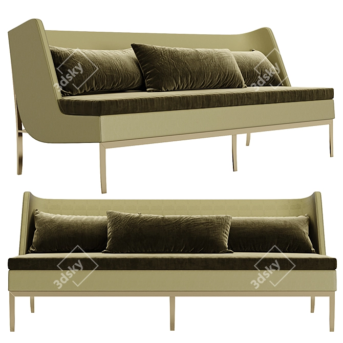 Bruno Moinard Edition Sofa | Courtrai - Luxurious French Craftsmanship 3D model image 2