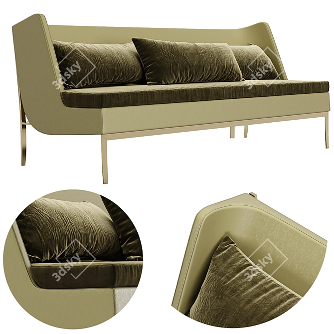 Bruno Moinard Edition Sofa | Courtrai - Luxurious French Craftsmanship 3D model image 4