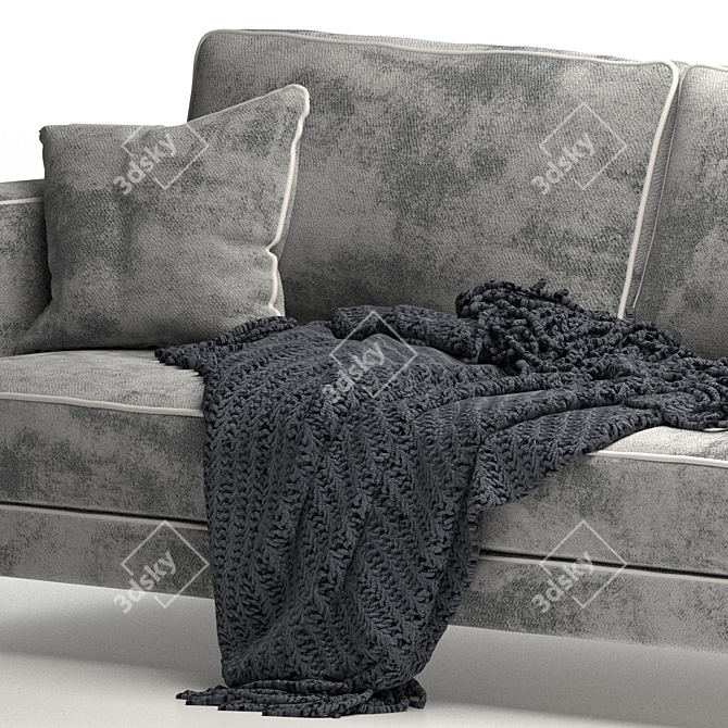 Elegant Orlando Sofa Bed - Timeless Luxury 3D model image 2