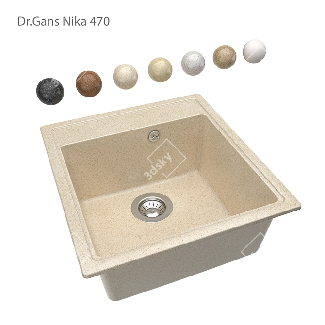 Compact Dr. Gans Nika Sink 3D model image 1