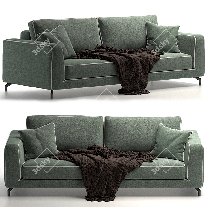 Elegant Orlando Sofa Bed 3D model image 2