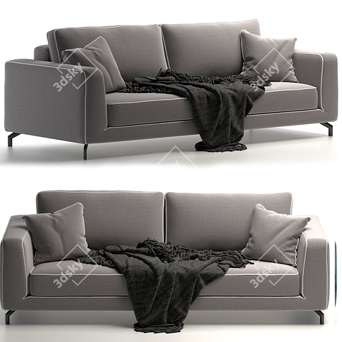 Elegant Orlando Sofa Bed 3D model image 4