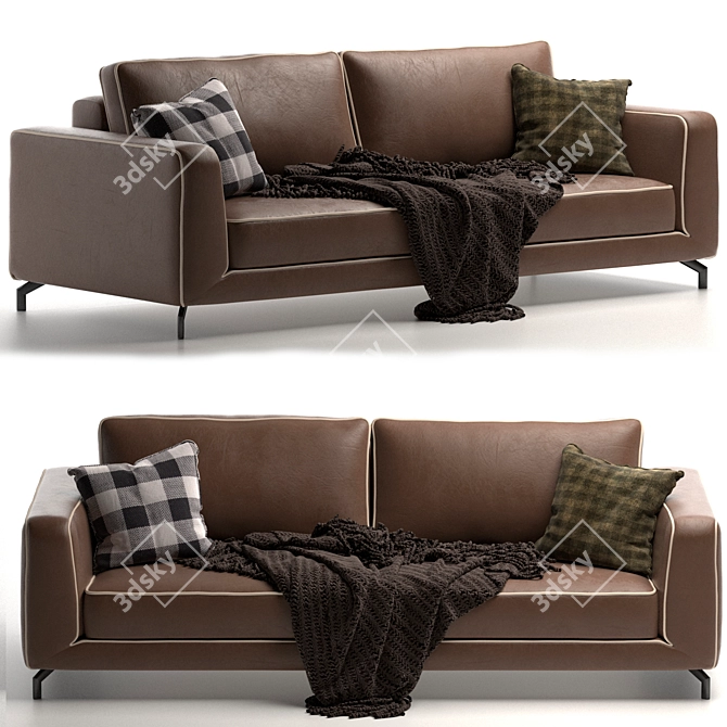 Elegant Orlando Sofa Bed 3D model image 9