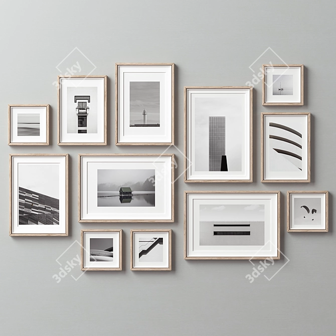 Modern Multi-Framed Picture Set 3D model image 3