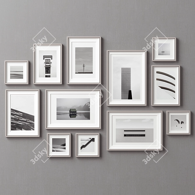 Modern Multi-Framed Picture Set 3D model image 4