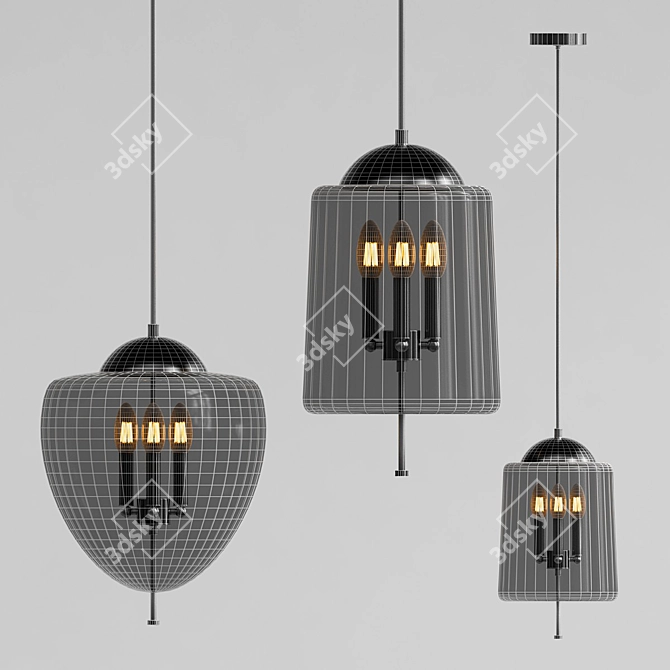 Elegant TERUEL Hanging Lamp 3D model image 5