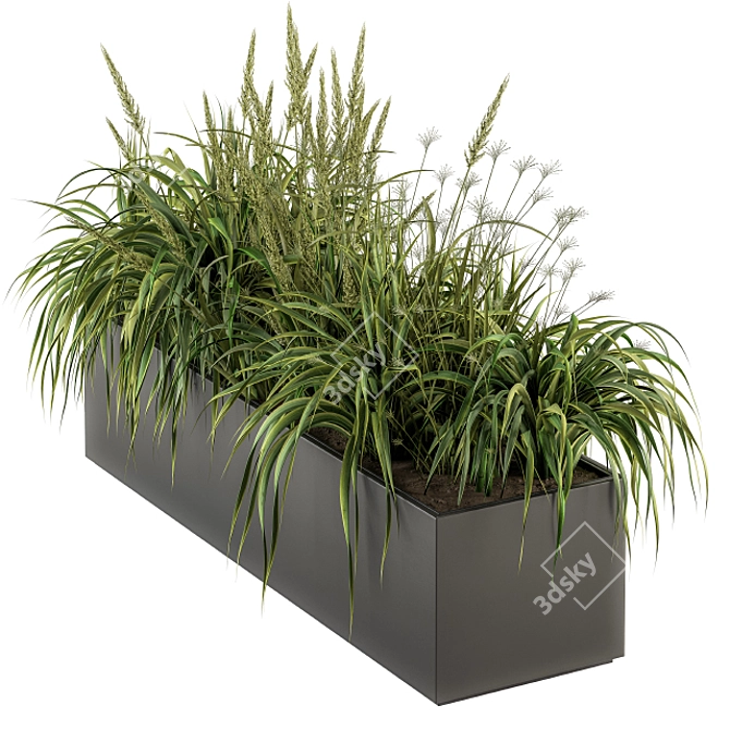 Lush Green Outdoor Grass Kit 3D model image 2