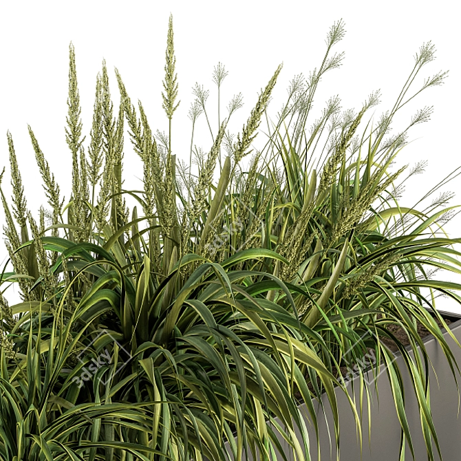 Lush Green Outdoor Grass Kit 3D model image 3