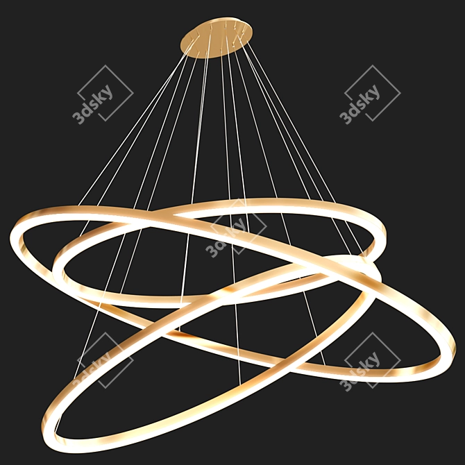 Sleek LED Pendant Lamps - ELLISSE Collection 3D model image 4